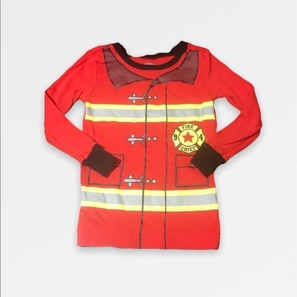 4/$20🥳 Old Navy Long Sleeve Fire Fighter  Shirt - Picture 1 of 4